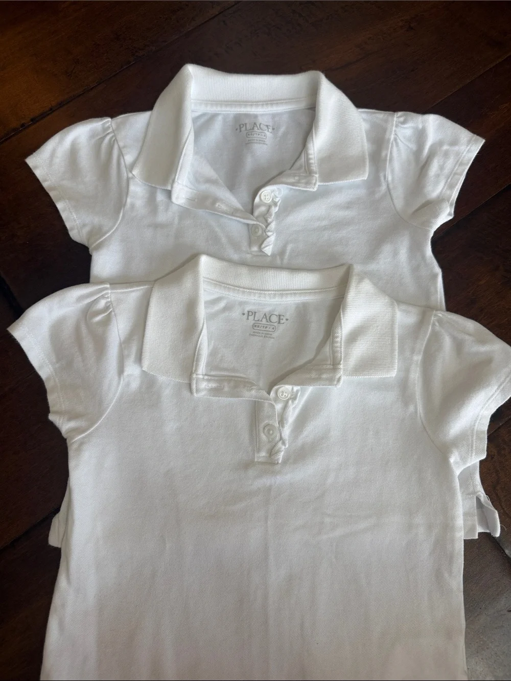 The Children's Place White Short-Sleeve Polo Tops - Girls (Set of 2)